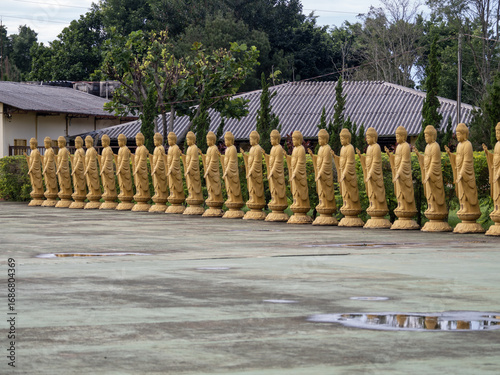 Brazil. A Buddhist temple located on an elevated site with a magnificent view of the city of Foz do Iguaçu and neighboring Ciudad del Este in Paraguay. The grounds contain over 120 statues.