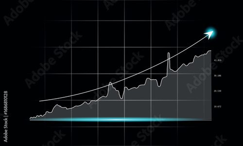 Stock market, economic chart with diagrams
