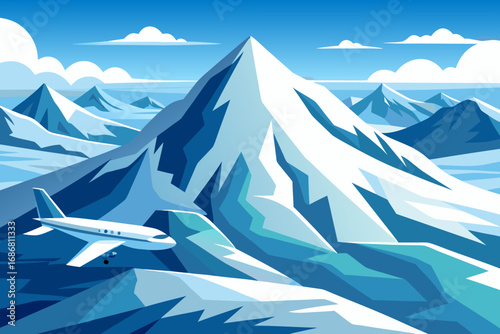 vector illustration of a mountain landscape