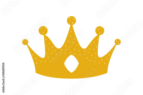 golden crown isolated on white background 3d