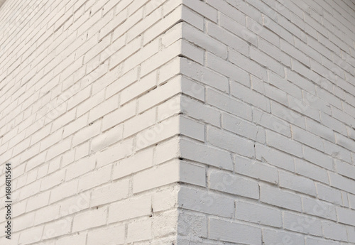 Brick Wall painted with white paint