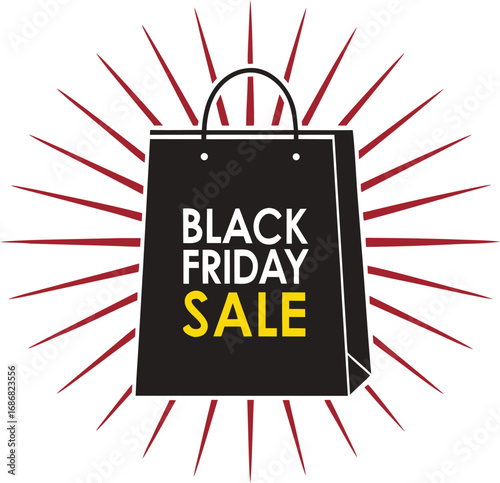 Shopping bags and gift boxes vector for black friday. Packages with sale labels, discount and special offer tags. Black Friday, shopping, business concept