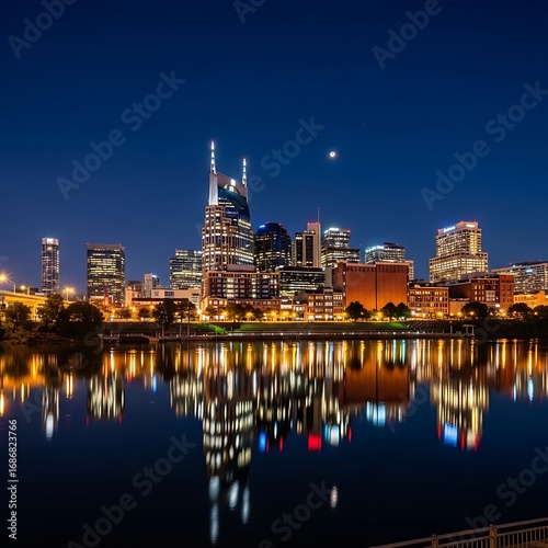 Nashville Skyline at Night.