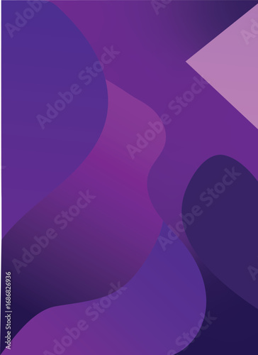 Vibrant Gradient Abstract Background with Wavy Shapes