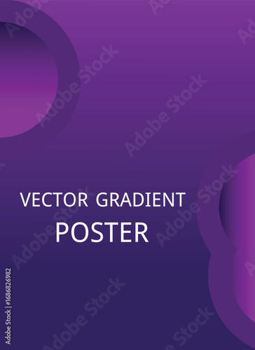 Abstract Purple Gradient Circles Background Vector