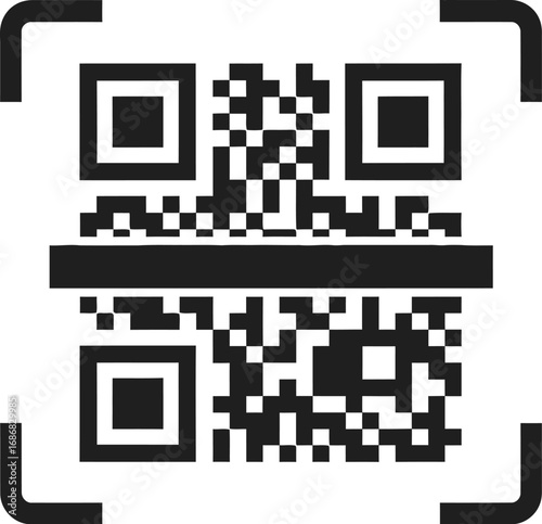 Modern digital QR code for easy scanning and information access
