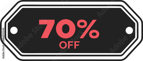 Black Friday discount tag isolated. Vector price and offer tag isolated on transparent background