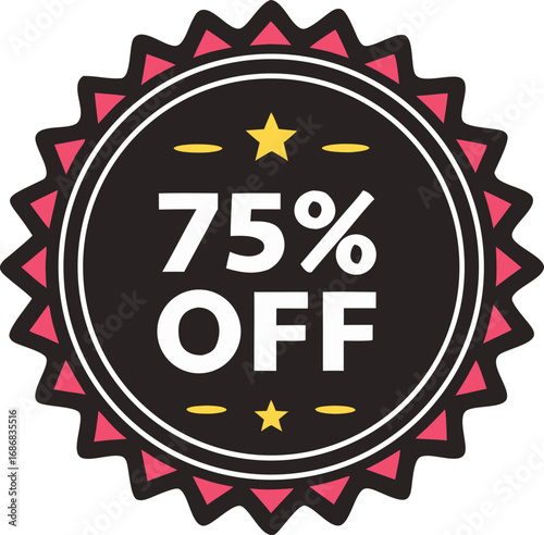 Black Friday offer tag and label. Vector price and offer sticker isolated on transparent background