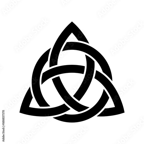 Triquetra in circle. Ancient ornament