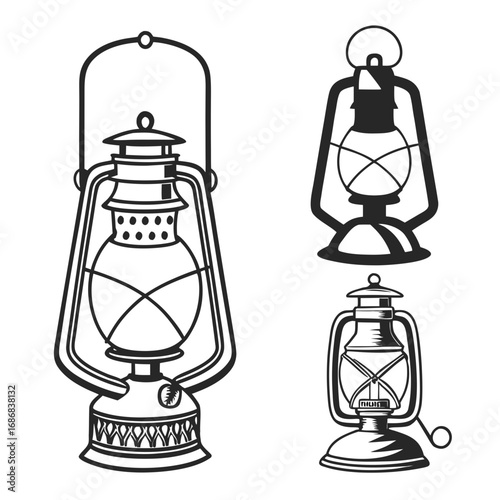 Traditional kerosene lamps antique lighting devices oil lamp lantern