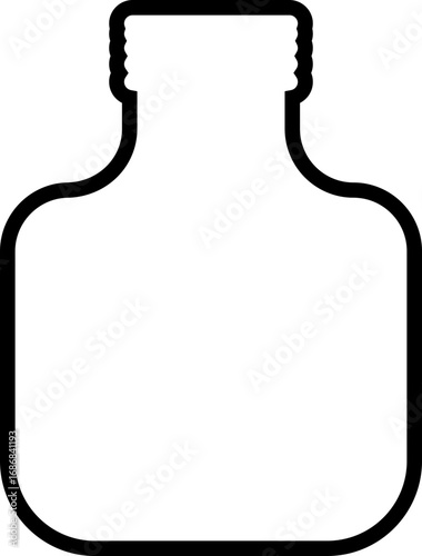 Nail polish bottle icon in black silhouette and line outline style, beauty cosmetic container group, minimal vector collection for manicure, pedicure, and salon design