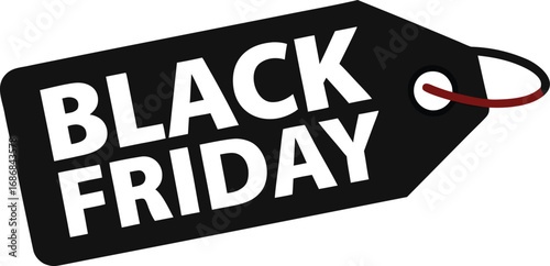 Black friday price tag vector illustration. Price label isolated on transparent background