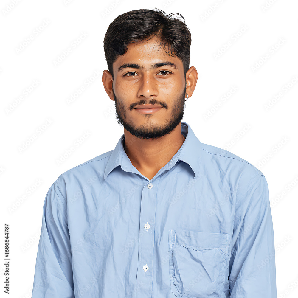 Obraz premium Indian Male Student Visa Photo