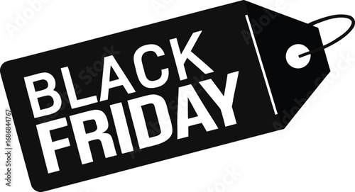 Black friday price tag vector illustration. Price label isolated on transparent background