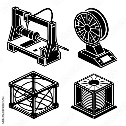 3d printer parts and filament spool extruder technology