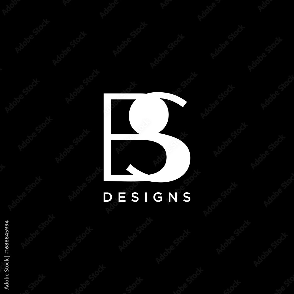 Fototapeta premium BS creative logo design inspiration