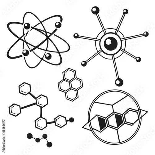 Atomic orbital and molecular structure diagrams molecule science