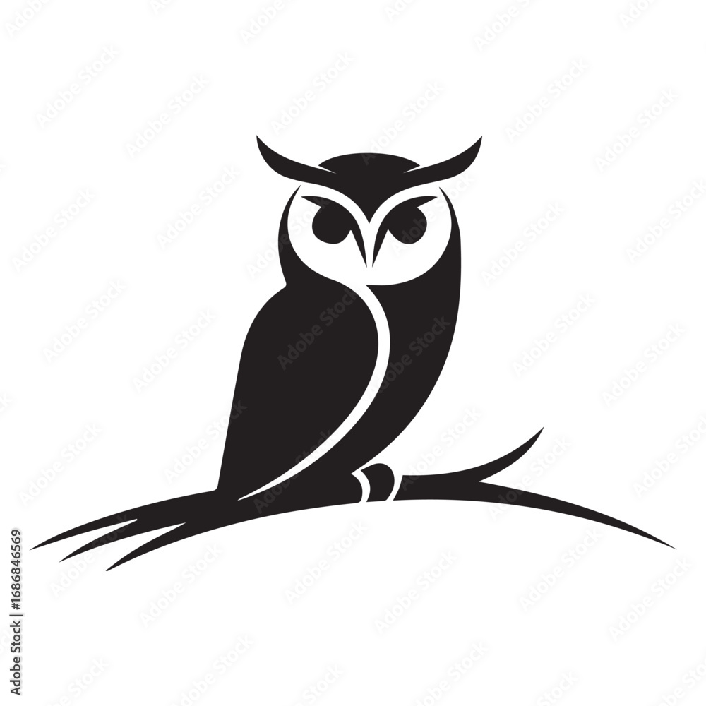 Fototapeta premium owl sitting on branch
