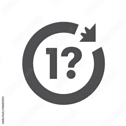 Digital Enigma: An abstract digital graphic depicts an enigmatic symbol of a singular unknown concept, conveying the essence of inquiry and the initial phase of investigation.