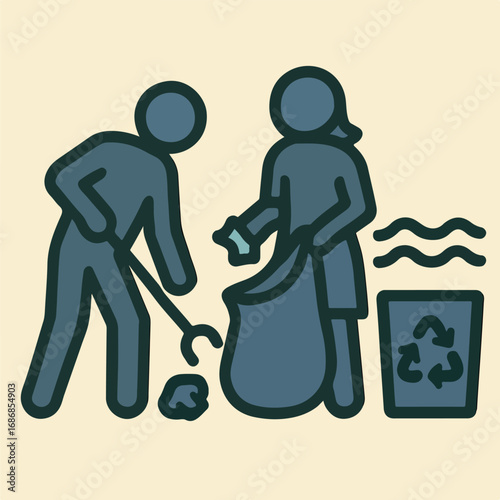 volunter clean the road