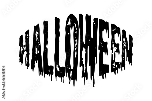 Halloween - ハロウィンHalloweenの文字の、よく目立つロゴマーク

