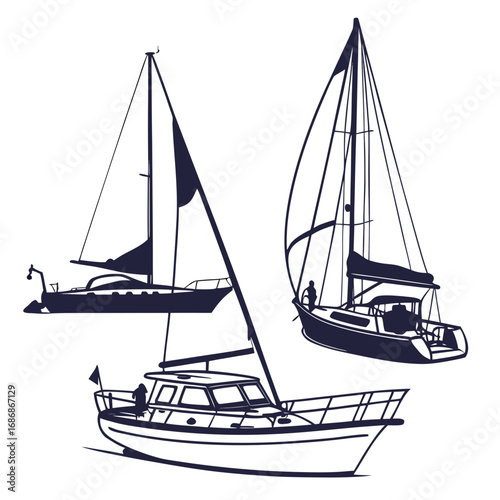 yacht on the sea
