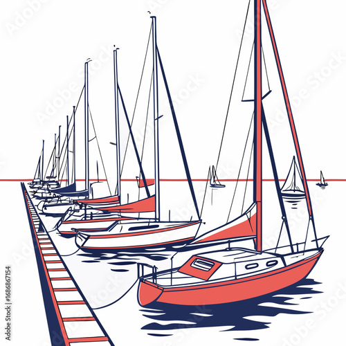 yacht in the sea
