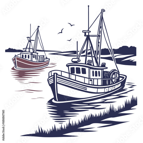 ship in the sea