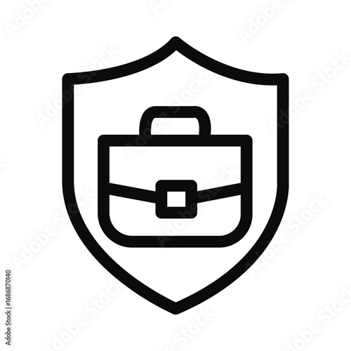 simple employment insurance and protection icon vector