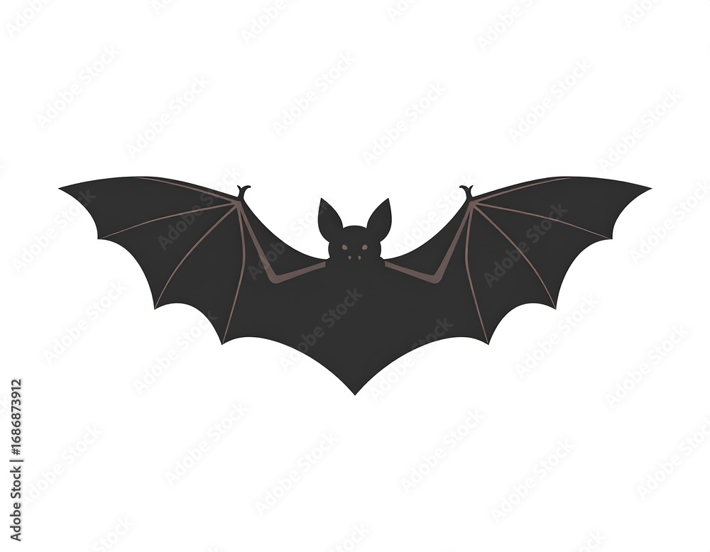 Obraz premium Bat silhouette, flat design