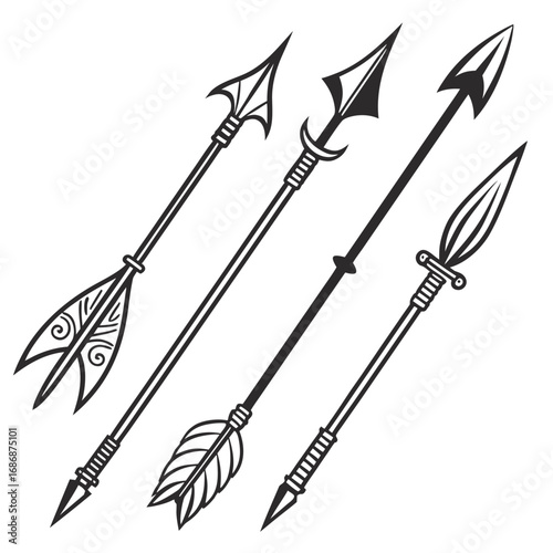 Tribal Arrowhead Designs arrowheads spears