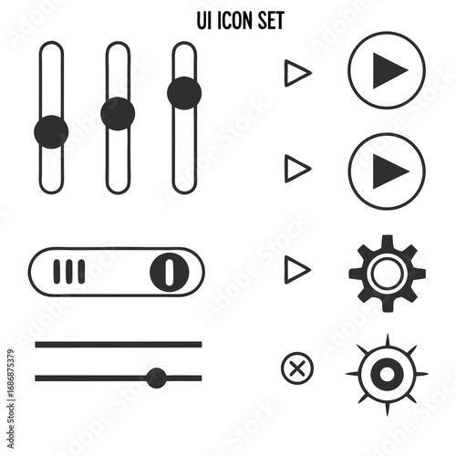 User interface icons for media playback and controls