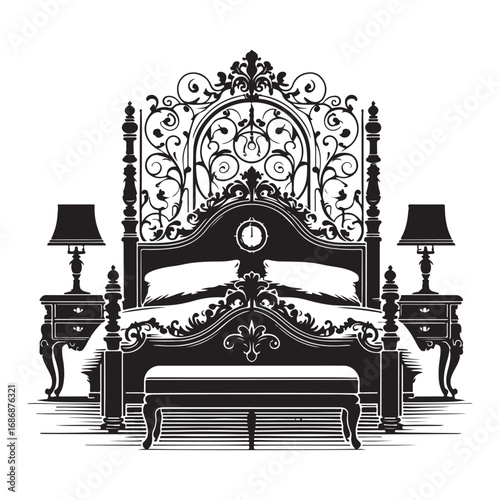 Bed Silhouettes art