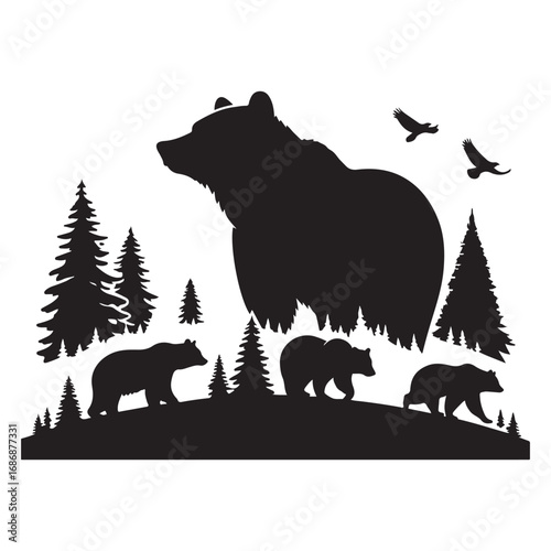 Bear Silhouettes art