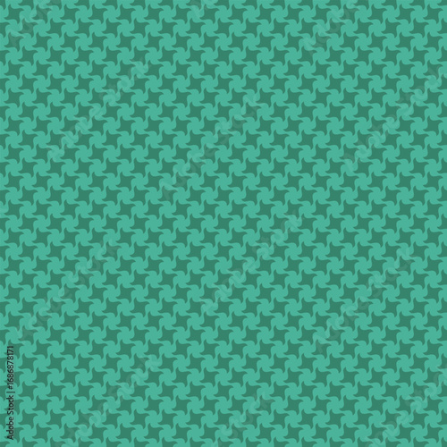Seamless teal geometric pattern.  Stylish abstract design featuring repeating starburst shapes, ideal for textile prints, website backgrounds, or modern branding.