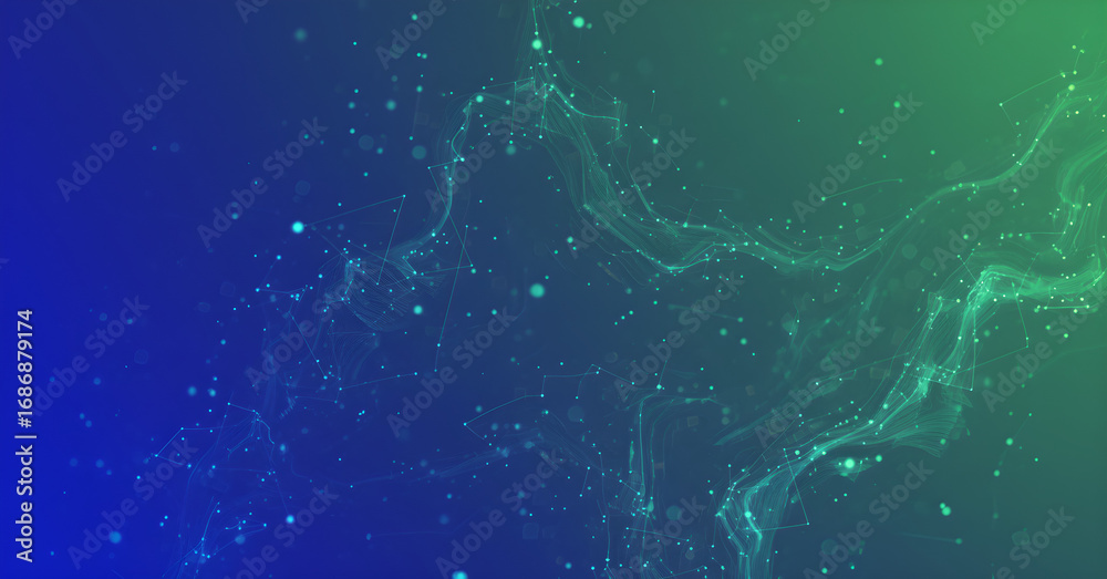 Fototapeta premium Abstract Digital Network Background with Glowing Connections and Gradient Colors