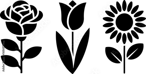 "Flower Silhouette Collection" Vector bundle