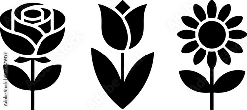 "Flower Silhouette Collection" Vector bundle