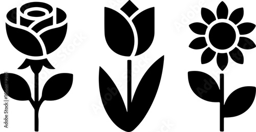"Flower Silhouette Collection" Vector bundle
