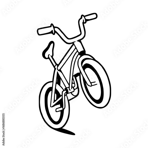 retro BMX bicycle cartoon