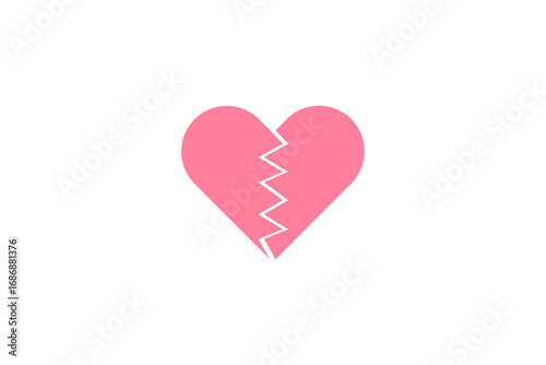 Broken Heart - 悲しい気持ちを表現する、ひびわれたハートの形（Broken Heart）
