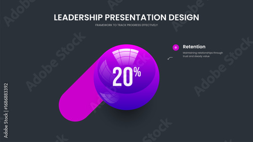 Investor Plan Slideshow Template Vector Illustration. Market Briefing One Option Graph Slide Design. Service Solution 1 Step Chart Frame Layout.