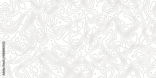 Topographic map and landscape terrain texture grid. Abstract white topography vector background, Vector geographic contour map.