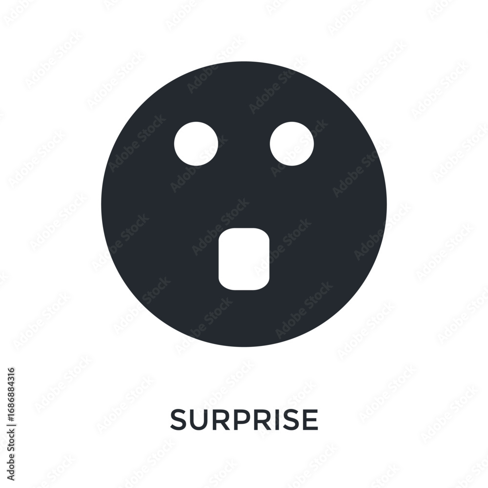 Fototapeta premium Surprise Icon Glyph Style. Vector Illustration For Graphic Design