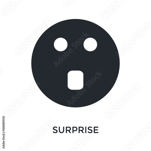 Surprise Icon Glyph Style. Vector Illustration For Graphic Design