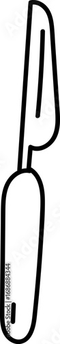 Outline of a Straight Razor
