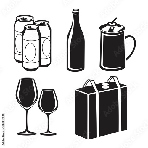 Beverage containers collection cans bottle