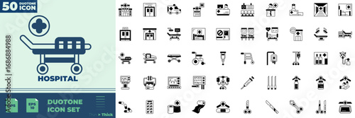 Hospital Duotone Icon Pack