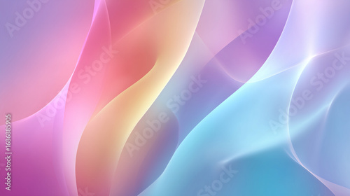 Gradient mesh background in soft pastel colors, smooth flowing shapes