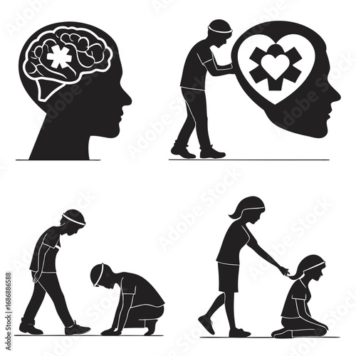 Brain heart mind support helping people mental health